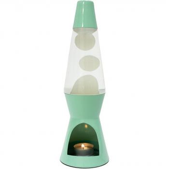 Lámpara de lava vela Fisura menta 29 x 8,5 cm sin electricidad