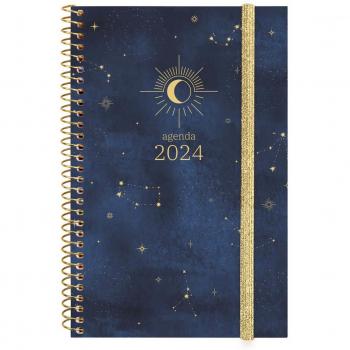 Agenda Espiral Design Collection 2024 Moon Enero 2024 - Diciembre 2024