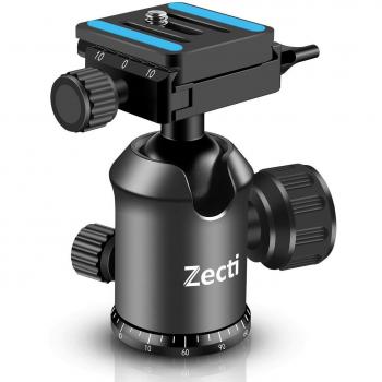 Zecti Ball head Rótula de bola para tripode con placa de liberación rápida