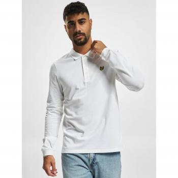 Lyle & Scott Men's Long Sleeve Polo Shirt - White - Size Large