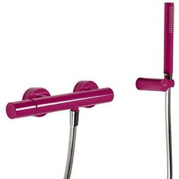 Tres Griferia - Monomando Ducha Ducha De Mano Anticalcárea Con Soporte Orientable Y Flexo Satin