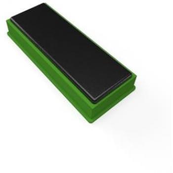 Imanes Rectangulares para Pizarra y Nevera, Pack de 10 Unidades, 5.5 cm de Largo, Forrados con Plástico Verde, Fuerza Magnética de 0.7 Kg