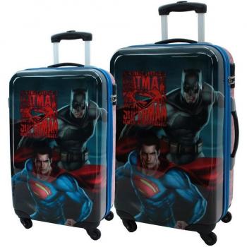 Warner Superman-Batman Juego de Maletas, 86 Litros, Color Gris