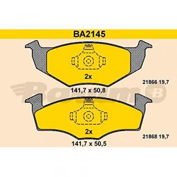 Juego de pastillas de freno Barum BA2145 para frenos de disco, compatible con VOLKSWAGEN GOLF 3 (4 piezas)