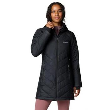 Columbia Abrigo Heavenly™ Larga y Acolchada con Capucha para Mujer Negro