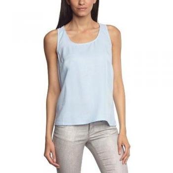 Vero Moda Jennifer - Camiseta sin mangas de sin mangas con cuello redondo para mujer, color blau
