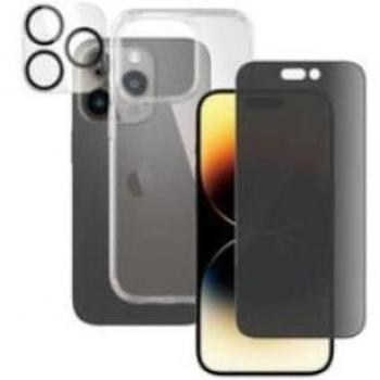 Protector de Pantalla y Funda Privacidad 3 en 1 para iPhone 14 Pro - Antibacteriano y Anti-Fingerprints