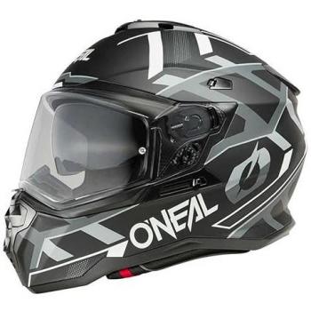 Casco Integral de Motocross Oneal D-SRS Square V.25 Negro Gris Blanco Talla XL
