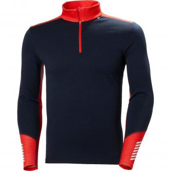 Helly Hansen Men's Lifa Merino Midweight 1/2 Zip Base Layer Navy Size L