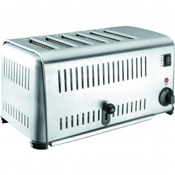 Lacor Tostadora para 6 Discos de Pan de 2500 W, 2240 W, 5.3 tons, Acero Inoxidable, 6 Ranuras, Gris