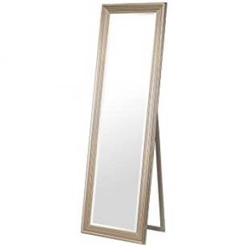Espejo de Pie Plata 40x160 cm Extensible Decoración de Pared PS 47x3x167 cm