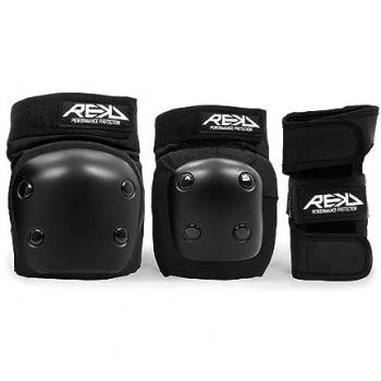 Protecciones Rekd Junior Heavy Duty 3 pack color negro - Rodilleras, coderas y muñequeras para niños, protecciones de skateboard, patines, bici y otros deportes de acción