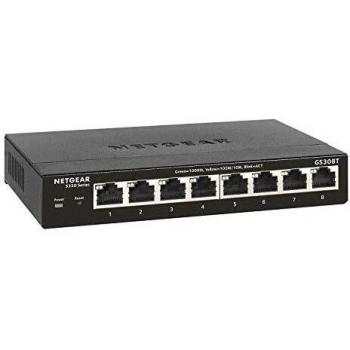Netgear GS308T Managed L2 Gigabit Ethernet 101001000 Black
