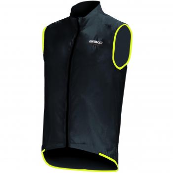 Briko Piuma Vest - Chaleco de ciclismo para hombre, color negro, talla 2XL