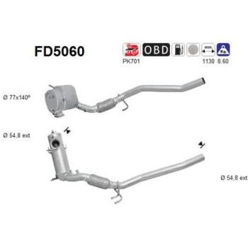 Filtro de Partículas AS FD5060 para Skoda, VW, Seat y Audi