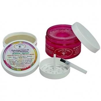Limpiador de Joyería Completamente Natural | Kit Starter - 4 oz. de Limpiador Líquido y 2 oz. de Crema de Pulido Removedora de Manchas
