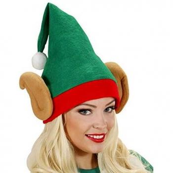 Sombrero de Elfo Ayudante de Papá Noel con Orejas