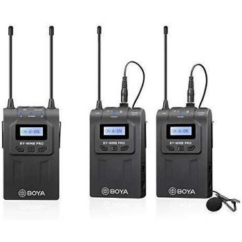 Boya by-WM8 Pro-K2 UHF Dual-Channel Wireless Microphone System with One Receiver and Two Transmitter