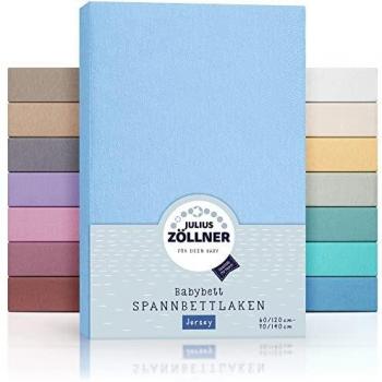Sábana Bajera Doble Pack Jersey 100% Algodón OEKO-TEX Azul Claro 60x120/70x140 cm