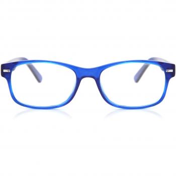 Square Full Rim Plastic Kids' Prescription Glasses - Blue - Size 45 - Blue Light Block Available - SmartBuy Kids