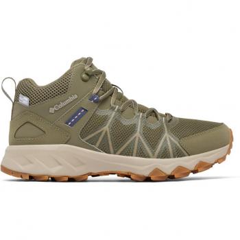 Botas de montaña de mujer PEAKFREAK™ II MID OUTDRY™ Columbia, color verde oliva y blanco, talla 41.5