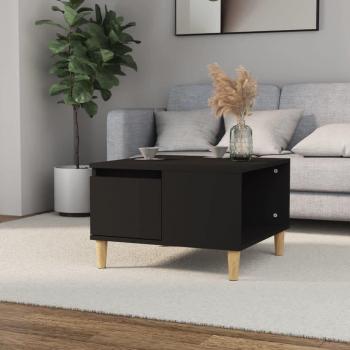Mesa de centro negra de 55x55x36,5 cm en madera contrachapada multicapa