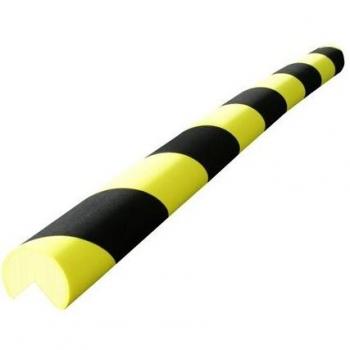 Metalworks NE/AMPU4025NJ Protector esquina goma, color negro/amarillo, 40 mm Dia x 750 mm L