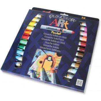 Playcolor Art pocket - Tempera sólida - 24 colores surtidos - 58271