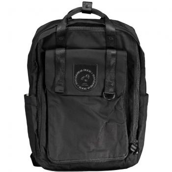 Mandarina Duck Black Cotton Backpack - Anniversary Edition, Unisex, Size: ONE SIZE, Multiple Pockets