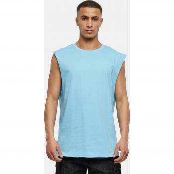 Urban Classics Men's Baltic Blue Open Edge Sleeveless Tank Top