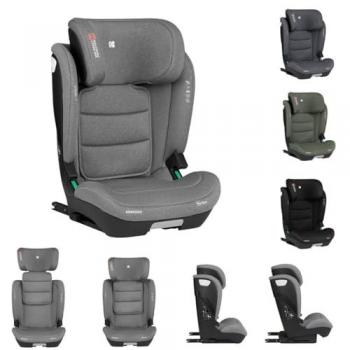 Silla de Auto para Bebé Kikkaboo I-Scout i-Size con Soporte Ajustable y Sistema Isofix Color Gris Claro