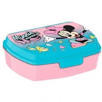 Lonchera Minnie Mouse para Niños 18 cm, Sin BPA, Apta para Microondas y Lavavajillas