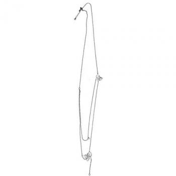 Collar Folli Follie Mujer Plata de Ley 80cm con Extensión de 5cm