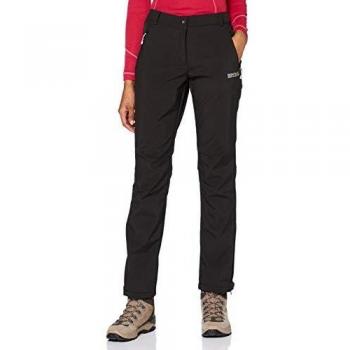 Regatta Women's Geo II Softshell Hiking Trousers - Water Repellent, Black, Size 14