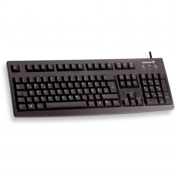 Teclado USB CHERRY G83-6105, Negro, Diseño Industrial, T teclas resistentes al desgaste, Fácil de Limpiar, Reciclable