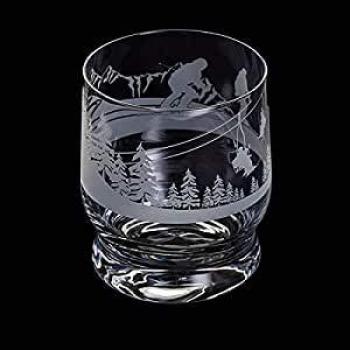 Personalized Engraved Dartington Aspect Skiing Glass Tumbler