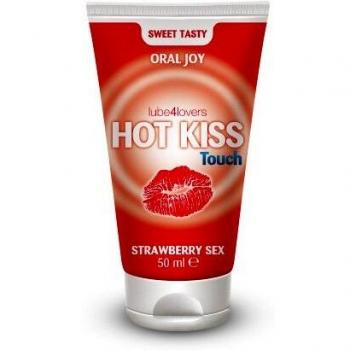 Lube4Lovers Lick It Hot Kiss Touch Lubricante Comestible, Aroma Fresa - 50 ml