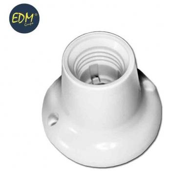 Portalámparas EDM Zócalo Recto E27 Retractilado
