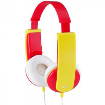 JVC HA-KD5 Auriculares Infantiles Circumaurales con Diadema en Rojo y Amarillo