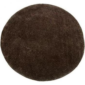 LIQUIDATODO ® - Alfombra redonda de diseño color marrón de 90 cm