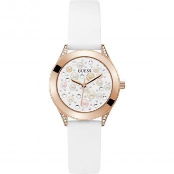 Guess Women's Watch GW0381L3 - Type: Watch, Characteristics: Brand: Guess, Gender: Female, Color: White, Size: ONE SIZE, Model: Pearl Rose Gold Case