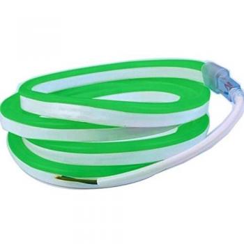 Kit de Cinta LED Neón Flexible Profesional 12V Epistar 2835 120 LEDs/m Verde 5 Metros IP67 con Transformador Incluido