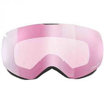 Máscara de esquí Julbo Moonlight negra con lente espejada Spectron 1 de policarbonato rosa para unisex adulto