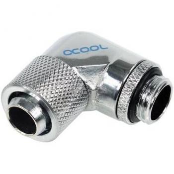 Alphacool HF 13/10 Rotatable 90° Screw-On Fitting G1/4 - Chrome