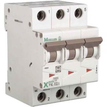 Interruptor Automático Eaton PXL-B32/3, 32A, 3 Polos, Curva Tipo B, Poder de Corte 10 kA