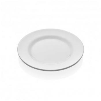 Plato Llano Melamina Blanco 25 cm - Resistente y Fácil de Limpiar - Caja con 12 Unidades