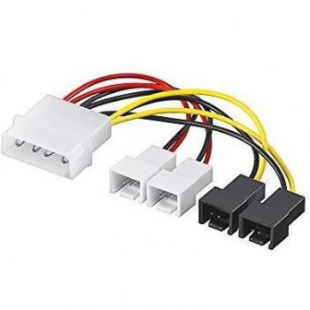 Cable de Alimentación Interna Goobay 93632 Molex 4pin Macho a 4x2 pin Macho 15cm