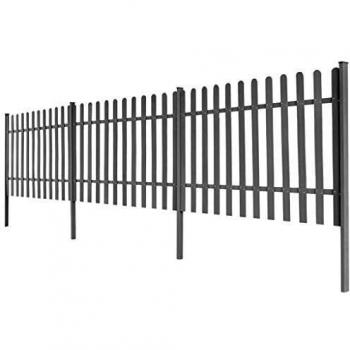 vidaXL 3X Postes Valla Jardín 6mx120cm Cerca Cercado Vallado Patio Exteriores