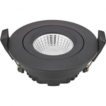 Foco empotrable LED Diled, Ø 8,5 cm, 6 W, 3.000 K, negro