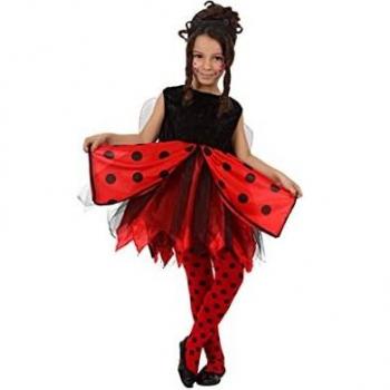 Atosa disfraz mariquita niña infantil rojo negro 5 a 6 años
